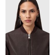 Picture of ALLSAINTS WOMEN'S ORTEN BOMBER JACKET IN OXBLOOD RED 3