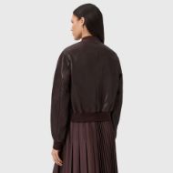 Picture of ALLSAINTS WOMEN'S ORTEN BOMBER JACKET IN OXBLOOD RED 2