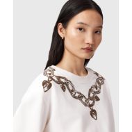 Picture of ALLSAINTS WOMEN'S DRIP SEPARO SWEATSHIRT IN OPTIC WHITE 4