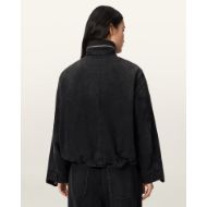Picture of ALLSAINTS WOMEN'S CLAY ZIP JACKET IN WASHED BLACK 2