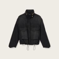 Picture of ALLSAINTS WOMEN'S CLAY ZIP JACKET IN WASHED BLACK 6