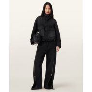 Picture of ALLSAINTS WOMEN'S CLAY ZIP JACKET IN WASHED BLACK 5