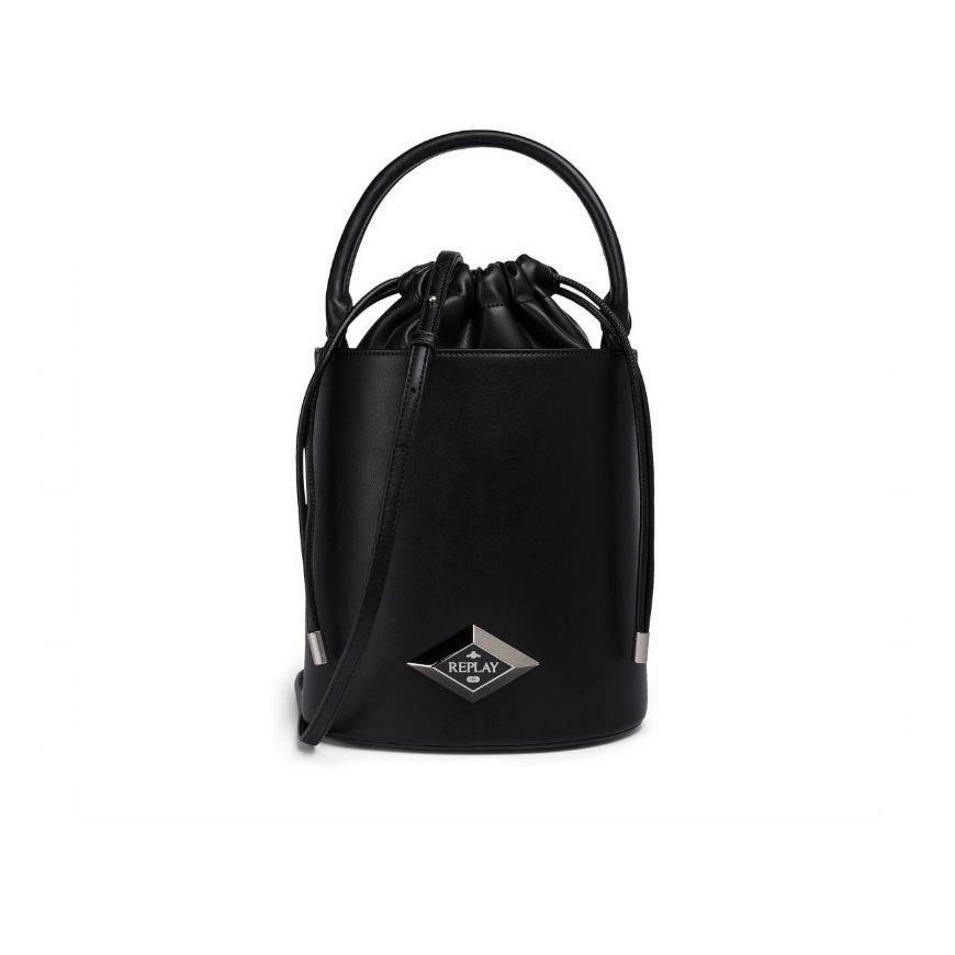 Снимка на REPLAY ДАМСКА ЧАНТА BUCKET BAG IN SOFT PU WITH METALLIC DIAMOND LOGO В ЧЕРНО