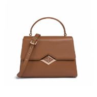 Снимка на REPLAY ДАМСКА ЧАНТА MEDIUM BAG IN SOFT PU WITH METALLIC DIAMOND LOGO В КАРАМЕЛЕНО КАФЕ 1