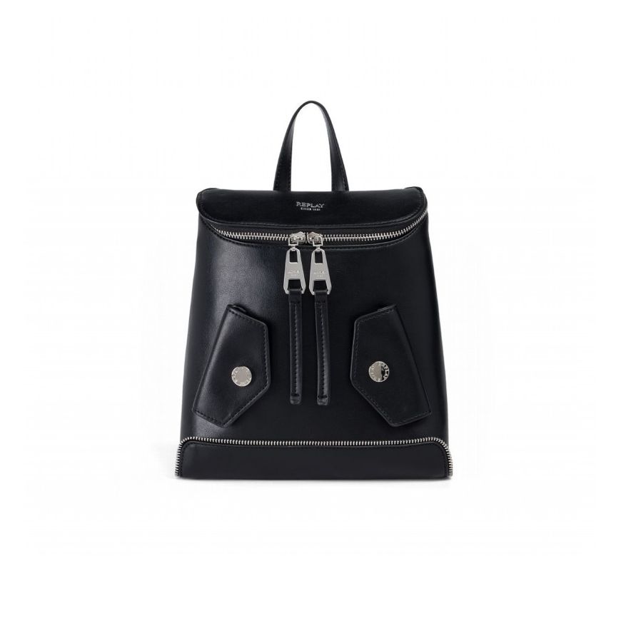 Снимка на REPLAY ДАМСКА РАНИЦА SOLID-COLOURED BACKPACK WITH ZIPPERS AND FLAPS В ЧЕРНО