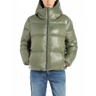 Picture of REPLAY WOMEN'S REVERSIBLE NYLON PADDED JACKET IN SAGE GREEN 1