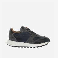 Picture of LA MARTINA MEN'S SUEDE RUNNING SNEAKERS IN GREY-BLUE 1