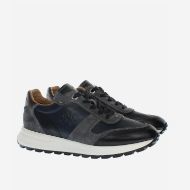 Picture of LA MARTINA MEN'S SUEDE RUNNING SNEAKERS IN GREY-BLUE 2