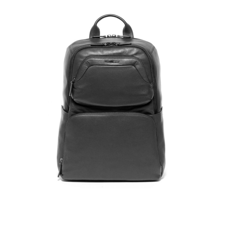 Picture of MOMODESIGN MADRID LEATHER BACKPACK IN BLACK