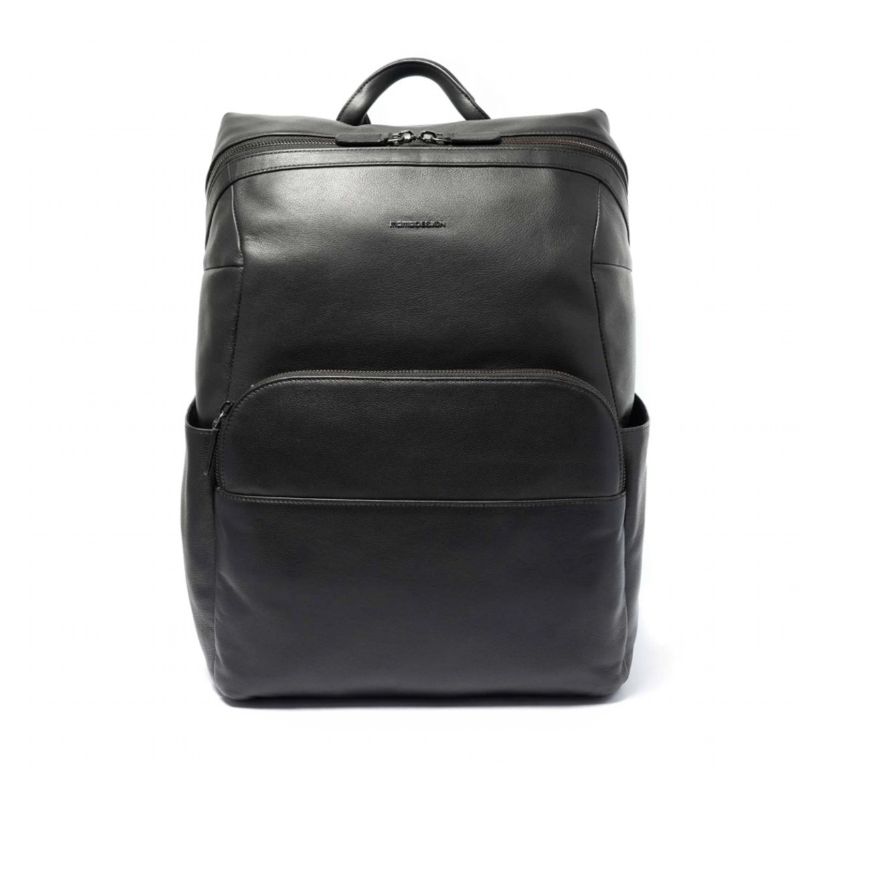 Picture of MOMODESIGN MADRID LARGE LEATHER BACKPACK IN BLACK