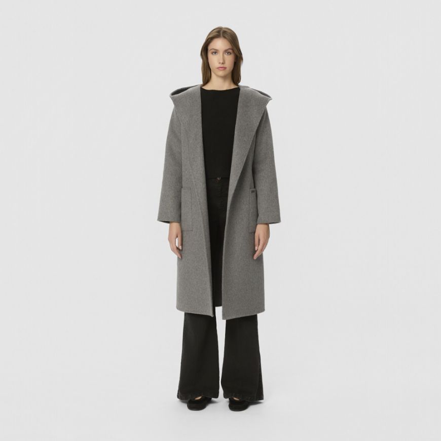 Снимка на DIRTY LAUNDRY ДАМСКО ПАЛТО HOODED COAT В СИВО