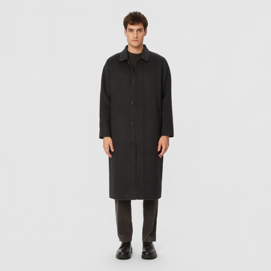 Picture of DIRTY LAUNDRY MEN'S SINGLE BREASTED COAT IN BLACK