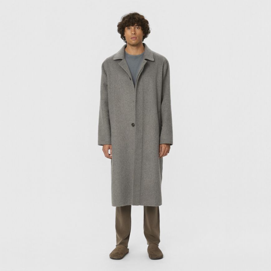 Picture of DIRTY LAUNDRY MEN'S SINGLE BREASTED COAT IN DARK GREY MELANGE