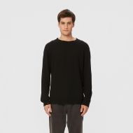 Picture of DIRTY LAUNDRY MEN'S CREWNECK WITH DESTROYS IN BLACK 1