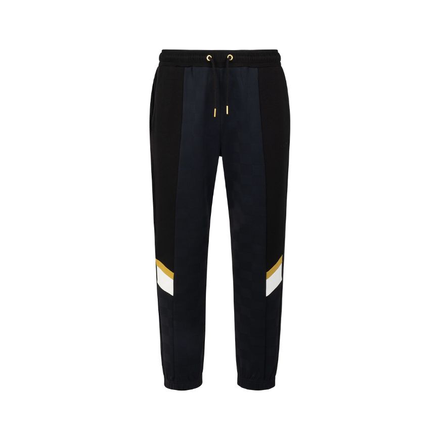 Picture of CRUYFF MEN'S CHECK TRACKPANTS IN BLACK/GOLD