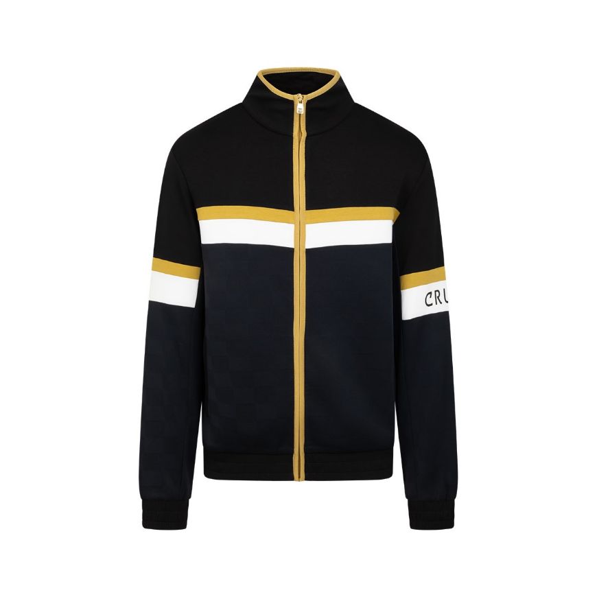 Picture of CRUYFF MEN'S CHECK TRACKTOP IN BLACK/GOLD
