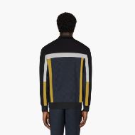 Picture of CRUYFF MEN'S CHECK HALF ZIP IN BLACK/GOLD 5