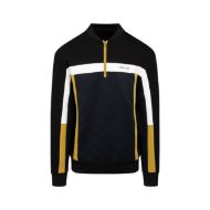 Picture of CRUYFF MEN'S CHECK HALF ZIP IN BLACK/GOLD 1