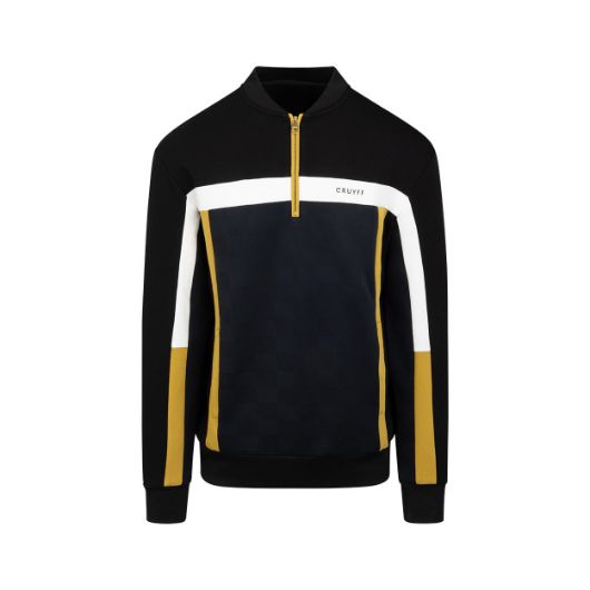 Показвай детайлите за CRUYFF МЪЖКИ СУИТШЪРТ CHECK HALF ZIP В ЧЕРНО/ЗЛАТИСТО 1 - FanPoint Снимка на CRUYFF МЪЖКИ СУИТШЪРТ CHECK HALF ZIP В ЧЕРНО/ЗЛАТИСТО 1