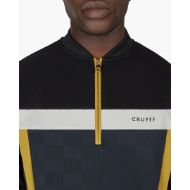 Picture of CRUYFF MEN'S CHECK HALF ZIP IN BLACK/GOLD 7