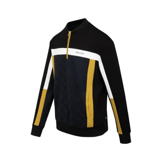 Показвай детайлите за CRUYFF МЪЖКИ СУИТШЪРТ CHECK HALF ZIP В ЧЕРНО/ЗЛАТИСТО 3 - FanPoint Снимка на CRUYFF МЪЖКИ СУИТШЪРТ CHECK HALF ZIP В ЧЕРНО/ЗЛАТИСТО 3