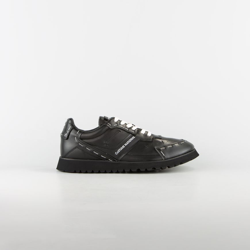 Picture of CNC COSTUME NATIONAL MEN'S CONNOR LEATHER SNEAKERS IN BLACK