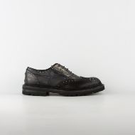 Picture of JOHN RICHMOND MEN'S KING SHOES IN MIXED LEATHER IN BLACK 1