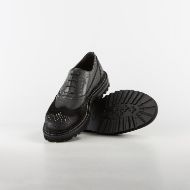 Picture of JOHN RICHMOND MEN'S KING SHOES IN MIXED LEATHER IN BLACK 5