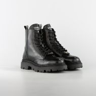 Picture of JOHN RICHMOND MEN'S COMMANDO-X LEATHER BOOTS WITH METAL ACCESORIES IN BLACK 2