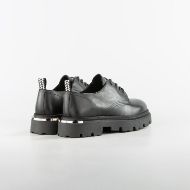 Picture of JOHN RICHMOND MEN'S COMMANDO-X LEATHER SHOES WITH METAL ACCESSORIES IN BLACK 3