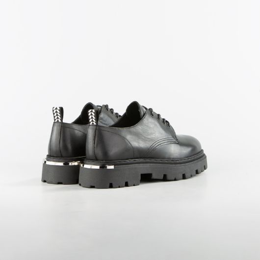 Show details for JOHN RICHMOND MEN'S COMMANDO-X LEATHER SHOES WITH METAL ACCESSORIES IN BLACK 3 - FanPoint Picture of JOHN RICHMOND MEN'S COMMANDO-X LEATHER SHOES WITH METAL ACCESSORIES IN BLACK 3