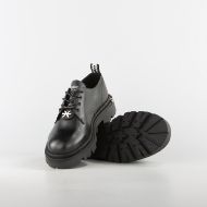 Picture of JOHN RICHMOND MEN'S COMMANDO-X LEATHER SHOES WITH METAL ACCESSORIES IN BLACK 5