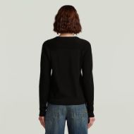 Picture of G-STAR WOMEN'S CORE R KNITTED SWEATER IN BLACK 2