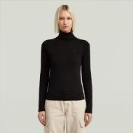 Picture of G-STAR WOMEN'S CORE TURTLE SLIM KNITTED SWEATER IN BLACK 1