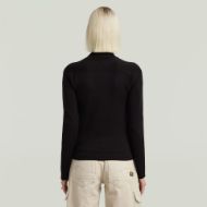 Picture of G-STAR WOMEN'S CORE TURTLE SLIM KNITTED SWEATER IN BLACK 2