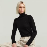 Picture of G-STAR WOMEN'S CORE TURTLE SLIM KNITTED SWEATER IN BLACK 3