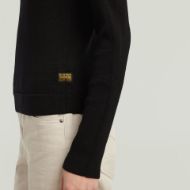 Picture of G-STAR WOMEN'S CORE TURTLE SLIM KNITTED SWEATER IN BLACK 4