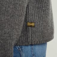 Picture of G-STAR WOMEN'S CABLE DOUBLE COLLAR KNITTED SWEATER IN GREY 4