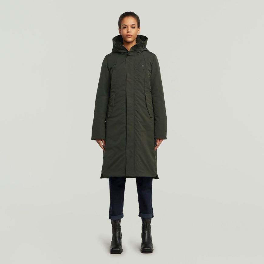 Picture of G-STAR WOMEN'S VODAN 2.0 LONG JACKET IN ASFALT