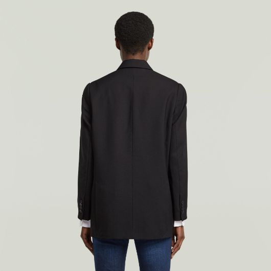 Показвай детайлите за G-STAR ДАМСКО DOUBLE BREASTED САКО В ЧЕРНО Снимка на G-STAR ДАМСКО DOUBLE BREASTED САКО В ЧЕРНО