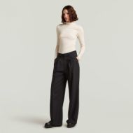 Picture of G-STAR WOMEN'S FLUID WIDE LEG PANTS IN BLACK 3
