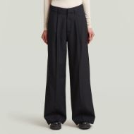 Picture of G-STAR WOMEN'S FLUID WIDE LEG PANTS IN BLACK 1