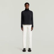 Picture of G-STAR WOMEN'S WASHED LOOSE TURTLE KNITTED SWEATER IN BLACK 5