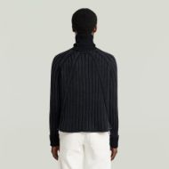 Picture of G-STAR WOMEN'S WASHED LOOSE TURTLE KNITTED SWEATER IN BLACK 3
