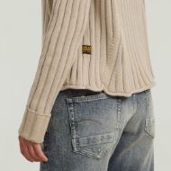 Picture of G-STAR WOMEN'S WASHED LOOSE R KNITTED SWEATER IN BEIGE 4