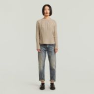 Picture of G-STAR WOMEN'S WASHED LOOSE R KNITTED SWEATER IN BEIGE 5