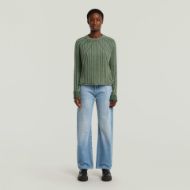 Picture of G-STAR WOMEN'S WASHED LOOSE R KNITTED SWEATER IN GREEN 5