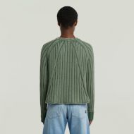 Picture of G-STAR WOMEN'S WASHED LOOSE R KNITTED SWEATER IN GREEN 2