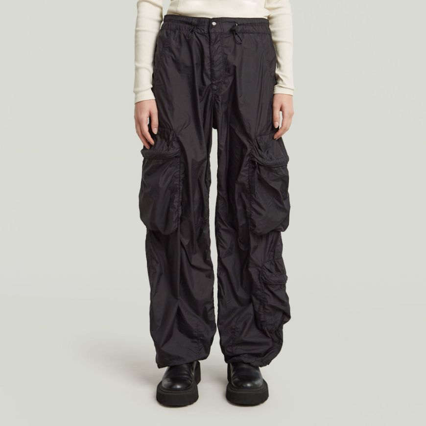 Picture of G-STAR WOMEN'S BALLOON CARGO MULTI POCKET PANTS IN BLACK