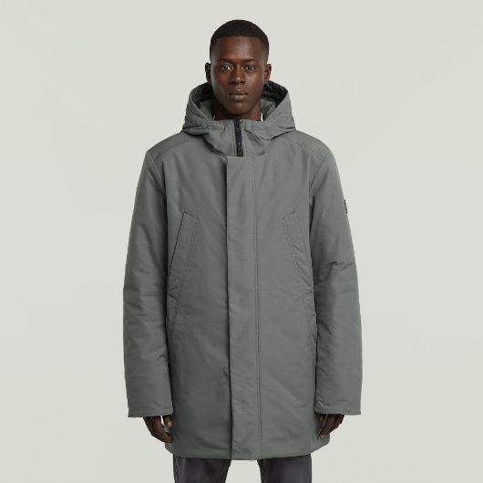 Show details for G-STAR MEN'S CLEAN VODAN PADDED HOODED PARKA JACKET IN GREY 1 - FanPoint Picture of G-STAR MEN'S CLEAN VODAN PADDED HOODED PARKA JACKET IN GREY 1
